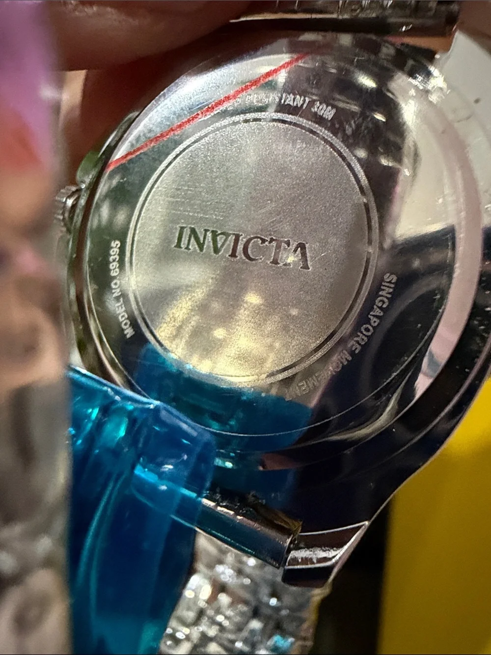 Invicta Silver wildflower Bracelet Watch with Pink Textured Dial and Crystal Bez